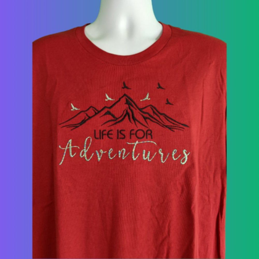 Life is for Adventures Embroidered unisex t shirt
